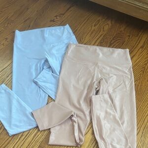 Shiny Blue and pink Leggings